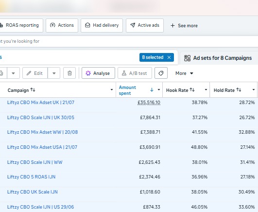Liftyz Ads Manager breakdown