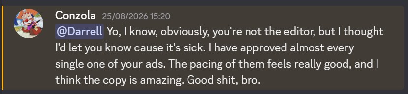 Client testimonial